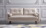 Muriel Beige Linen Fabric Sofa