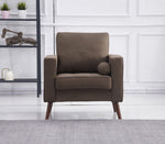 Muriel Brown Linen Fabric Chair