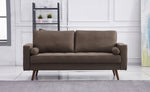 Muriel Brown Linen Fabric Sofa