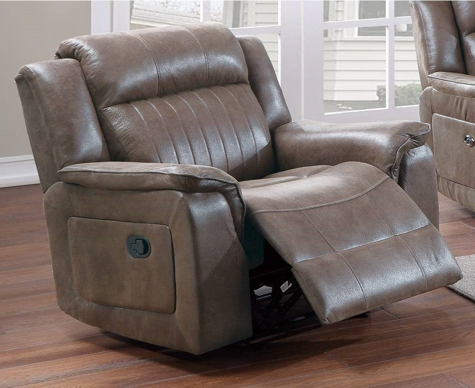 Muriel Dark Coffee Breathable Leatherette Manual Recliner