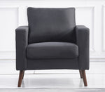 Muriel Dark Gray Linen Fabric Chair