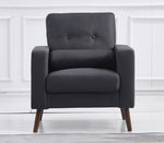 Muriel Dark Gray Linen Fabric Chair