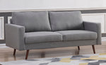 Muriel Light Gray Linen Fabric 2-Seat Sofa