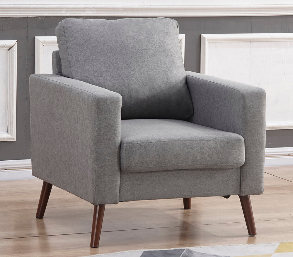 Muriel Light Gray Linen Fabric Chair