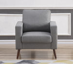 Muriel Light Gray Linen Fabric Chair