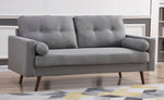 Muriel Light Gray Linen Fabric Sofa