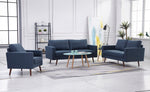 Muriel Navy Linen Fabric 2-Seat Sofa