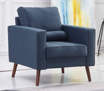 Muriel Navy Linen Fabric Chair