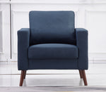 Muriel Navy Linen Fabric Chair