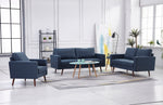 Muriel Navy Linen Fabric Chair