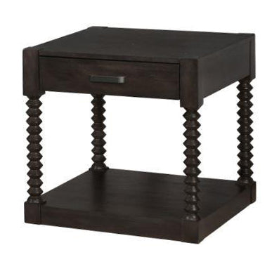 Mya Coffee Bean Wood 1-Drawer End Table