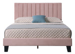 Myah Pink Fabric Full Platform Bed