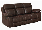 Myleene 2-Pc Chestnut Leatherette Manual Recliner Sofa Set