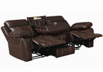 Myleene 2-Pc Chestnut Leatherette Manual Recliner Sofa Set