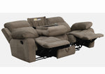 Myleene 2-Pc Mocha Textured Velvet Manual Recliner Sofa Set