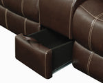 Myleene Chestnut Leatherette Manual Recliner Loveseat