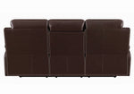 Myleene Chestnut Leatherette Manual Recliner Sofa