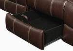 Myleene Chestnut Leatherette Manual Recliner Sofa