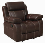 Myleene Chestnut Leatherette Manual Glider Recliner