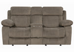 Myleene Mocha Textured Velvet Manual Recliner Loveseat