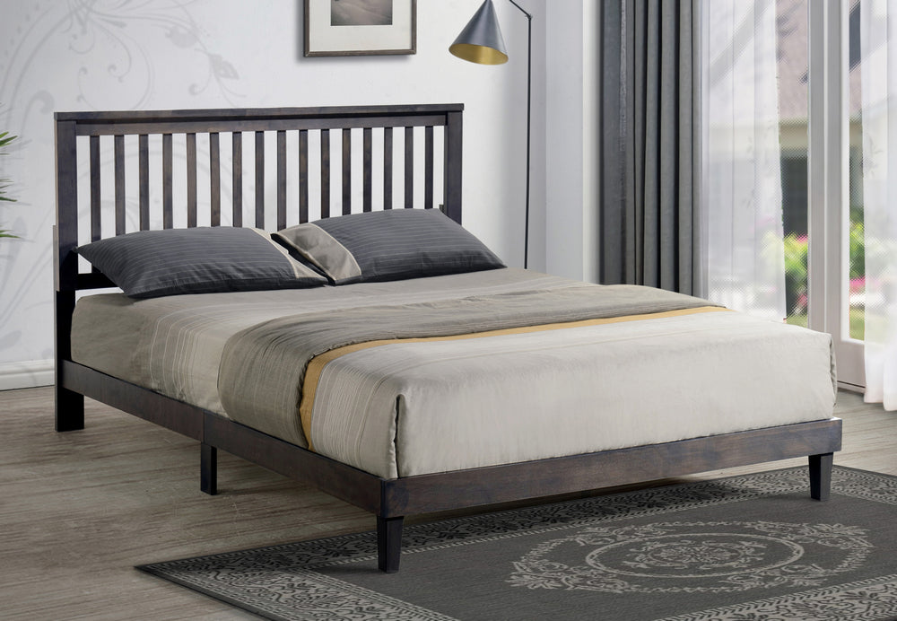 Myrtle Cappuccino Wood Queen Platform Bed