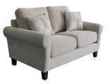 Nadine 2-Pc Oatmeal Chenille Sofa Set