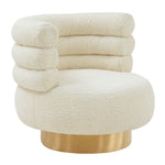 Naomi Glam Faux Shearling Swivel Chair