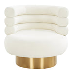 Naomi Glam Blush Velvet Swivel Chair