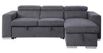 Natalie Gray Fabric Reversible Sectional Sofa with Sleeper