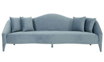 Naya Sea Blue Velvet Sofa (Oversized)