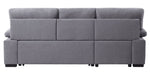 Nazli Gray Fabric Reversible Sectional Sofa with Sleeper