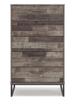 Neilsville Multi Gray Wood 5-Drawer Chest