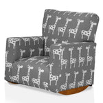 Neki Gray Fabric Kids Rocker Chair