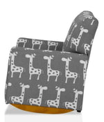 Neki Gray Fabric Kids Rocker Chair