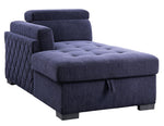 Nekoda Navy Blue Fabric LAF Sectional Sofa with Sleeper