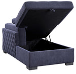 Nekoda Navy Blue Fabric LAF Sectional Sofa with Sleeper