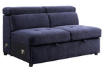 Nekoda Navy Blue Fabric LAF Sectional Sofa with Sleeper