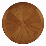 Nelms Deep Brown Wood Round Dining Table