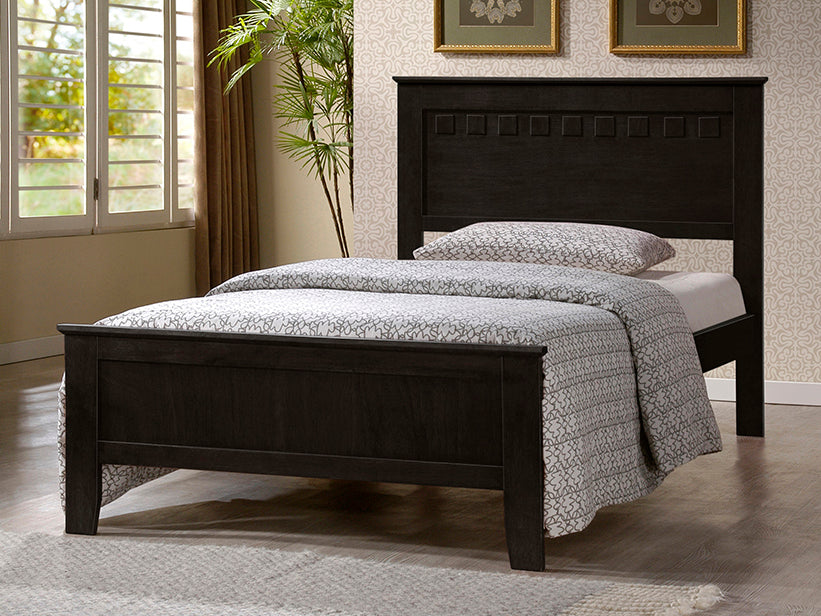 Nerida Cappuccino Wood Full Platform Bed