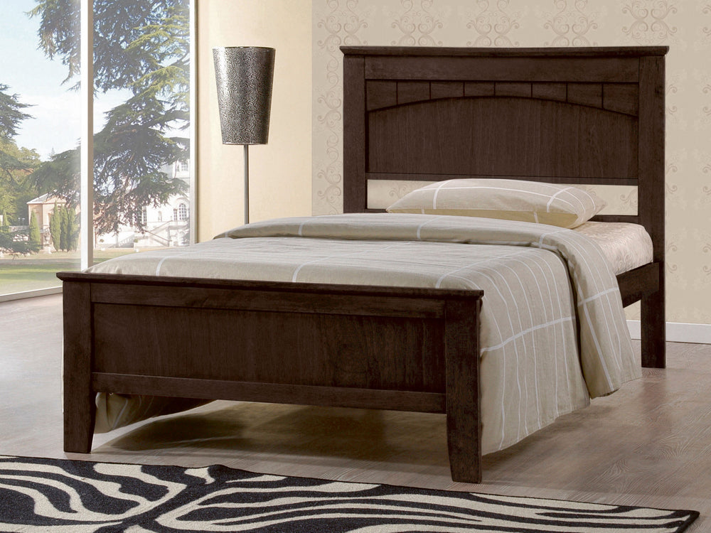 Nerida Cappuccino Wood Twin Platform Bed