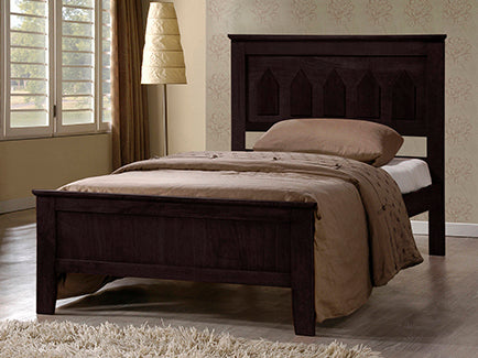 Nerida Cappuccino Wood Twin Platform Bed