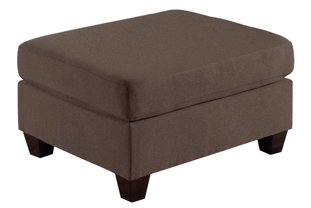 Neus Black Coffee Fabric Ottoman