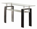 Nicolina 4-Pc Clear Glass/Black Metal Coffee Table Set