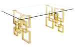 Nikola 5-Pc Gold/Black Dining Table Set