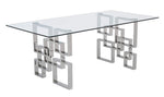 Nikola 5-Pc Silver/Black Dining Table Set