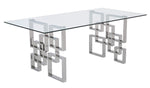 Nikola 5-Pc Silver/Gray Dining Table Set