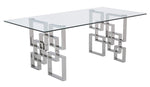 Nikola 7-Pc Silver/Beige Dining Table Set