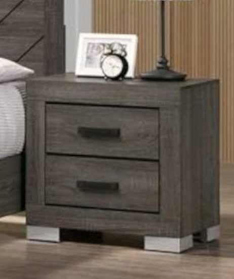 Nikole Brown Wood 2-Drawer Nightstand