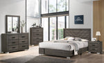 Nikole Brown Wood King Bed