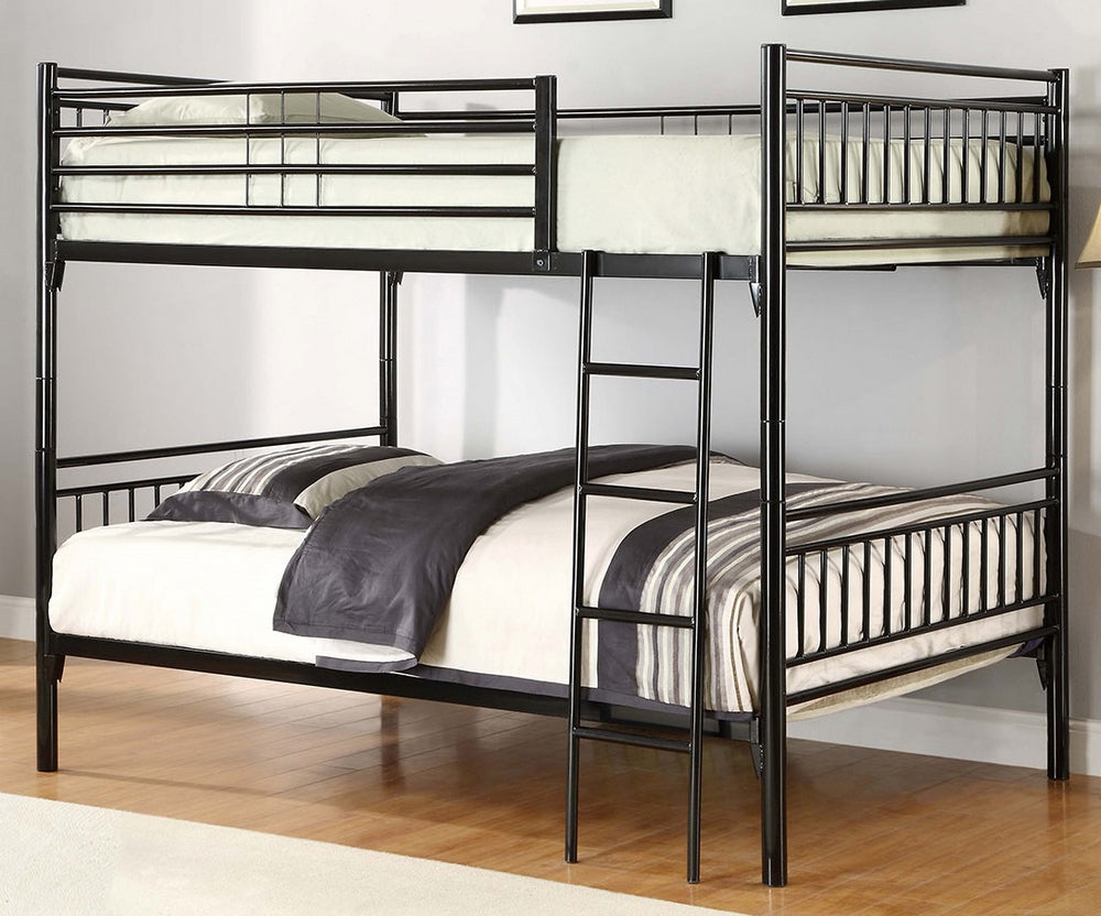 Nirmala Black Metal Twin over Twin Bunk Bed